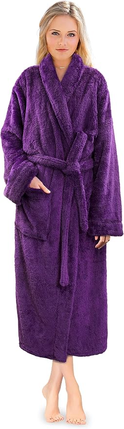 Women’s Plush Sherpa Robe | Soft Warm Fleece Bathrobe